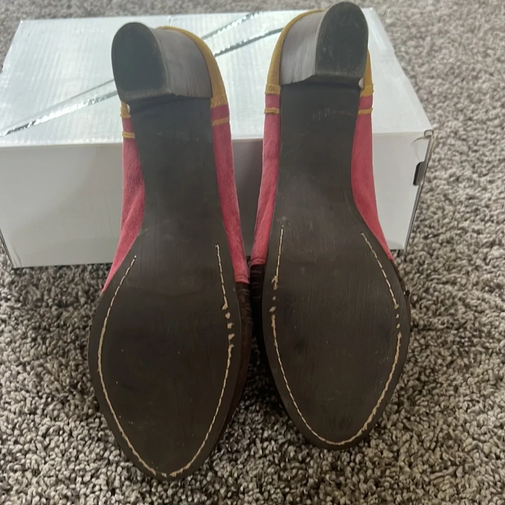 Suede heels multi color - Picture 2 of 4